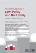INTERNATIONAL JOURNAL OF LAW, POLICY AND THE FAMILY, VOLUME 30 ISSUE 1, 2016