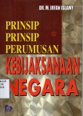 Prinsip-Prinsip Perumusan Kebijaksanaan Negara
